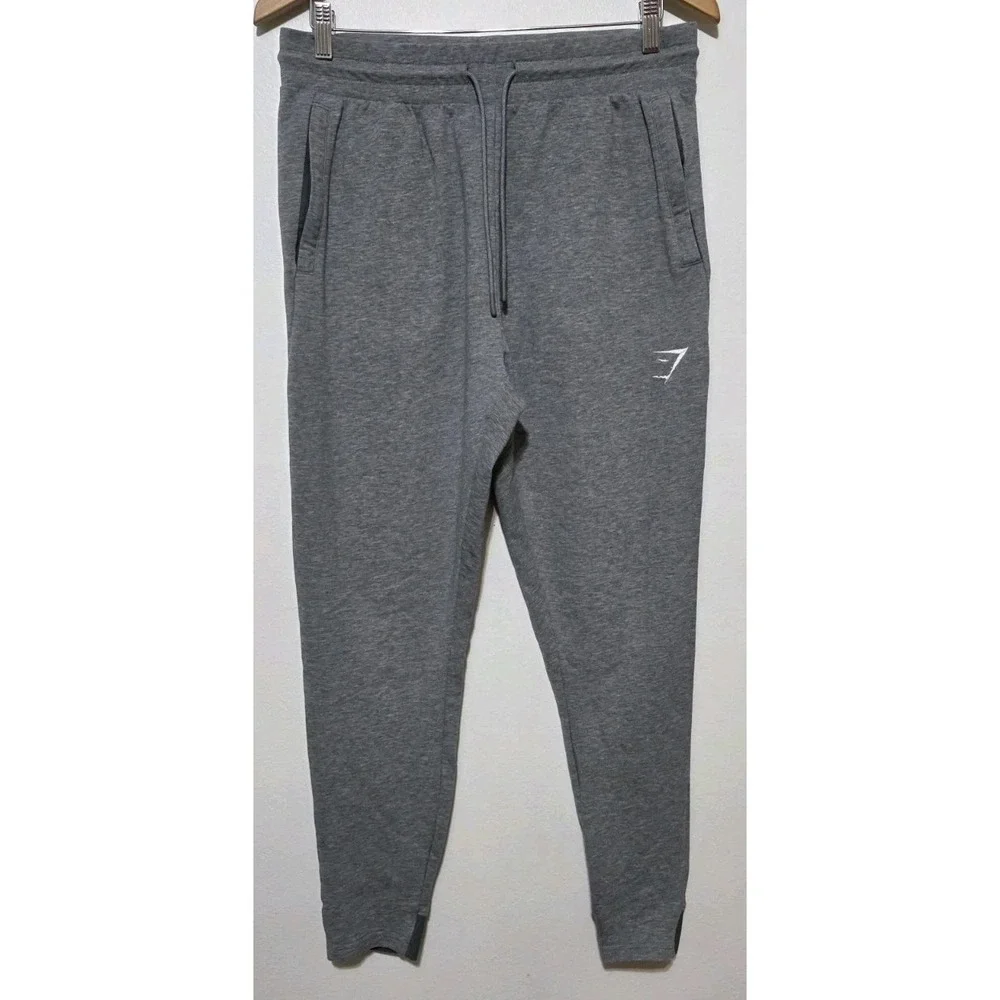 Gymshark Pants Men Sz M‎ Joggers Gray Pockets Pull On Athletic Sweats Active EUC